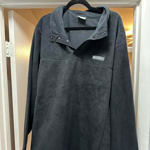 COLUMBIA Mens Steens Mountain Half Snap Fleece Pullover 3XL - BLACK - NWT - Picture 2 of 4